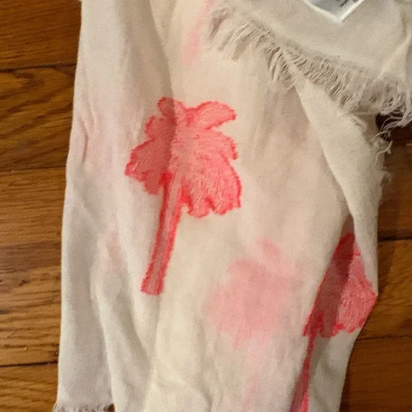 Unworn MudPie Cream Palm Tree Print Wrap - Picture 4 of 4